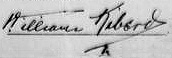 William Kiberd's signature in 1911